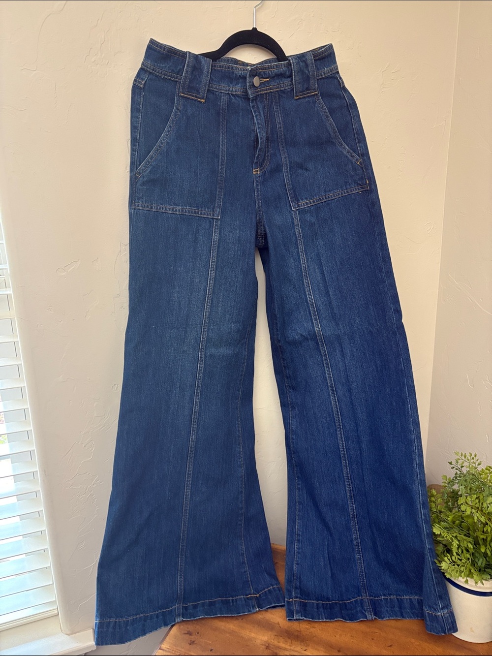 Gianni Bini Dark Blue Wide Leg Jeans